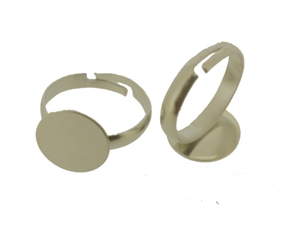 Base anel colagem níquel (regulável) - 4x12 mm (10 peças) MT-60
